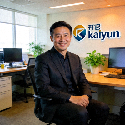 开云(kaiyun)官网创始人兼CEO在办公室面带微笑的肖像照片