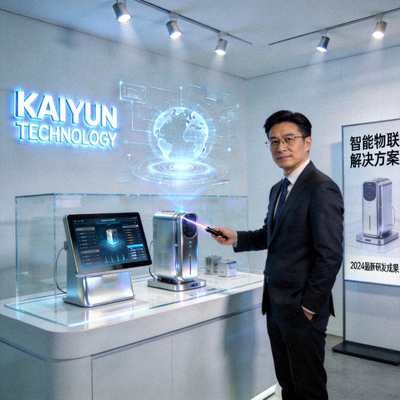 开云(kaiyun)官网首席技术官在科技展厅介绍产品的场景
