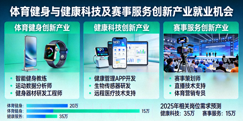 围绕体育健身、健康科技和赛事服务产生的创新产业与就业机会